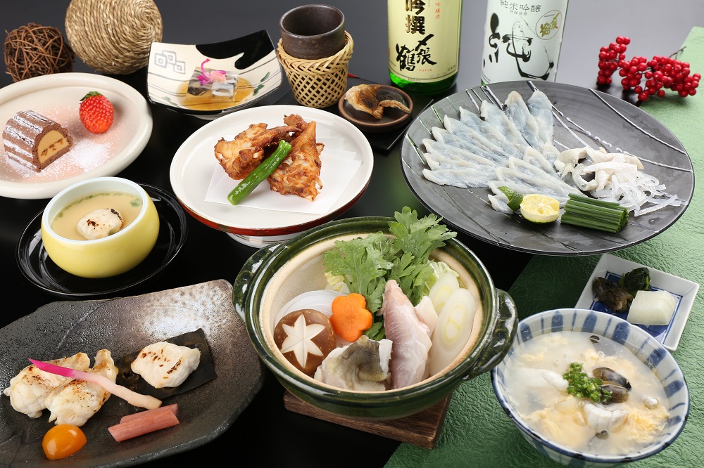 美食の夕べ 河豚鍋 クエ鍋 日本料理季京 ロイヤルガーデンパレス柏 日本閣